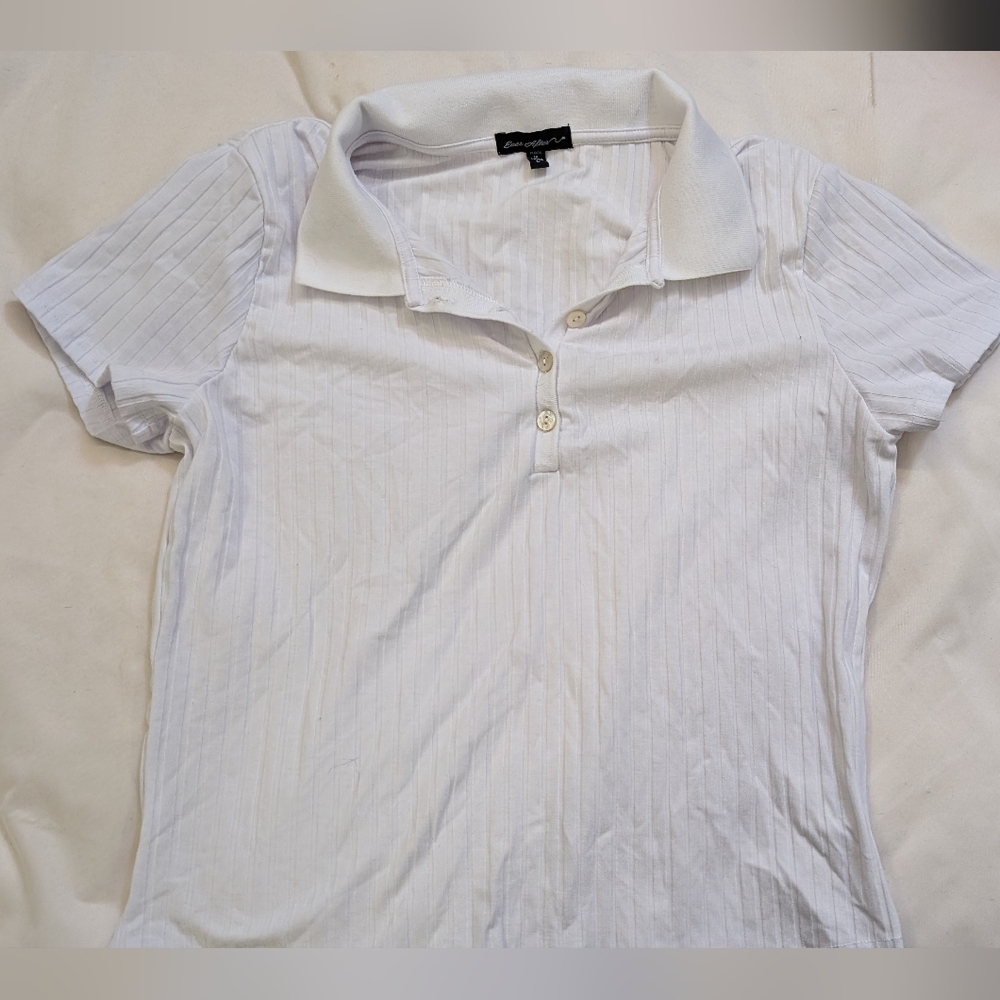 White Polo Top